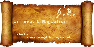 Jelencsik Magdolna névjegykártya